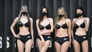 AFC angels fighting kim京寿熙korean model RINGGirl angels Girl改变后的比基尼服装BLACK BIKINI Asian Girl