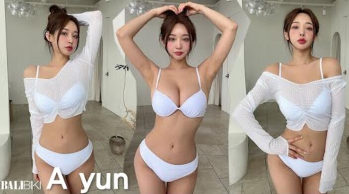 元元bagel李雅允模特的比基尼装书籍拍摄现场lovely bikini outfit